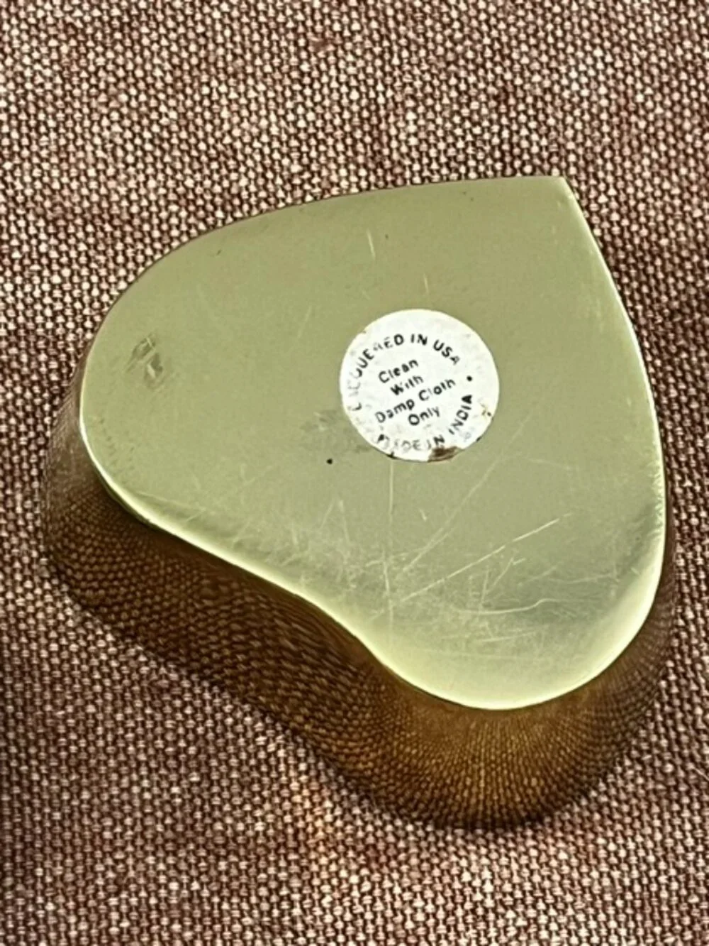 Vintage Brass Heart Shaped Trinket Box India